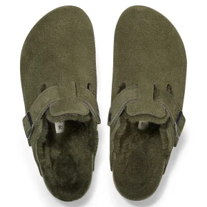 Boston Lammfell Veloursleder-Birkenstock Flash Sale