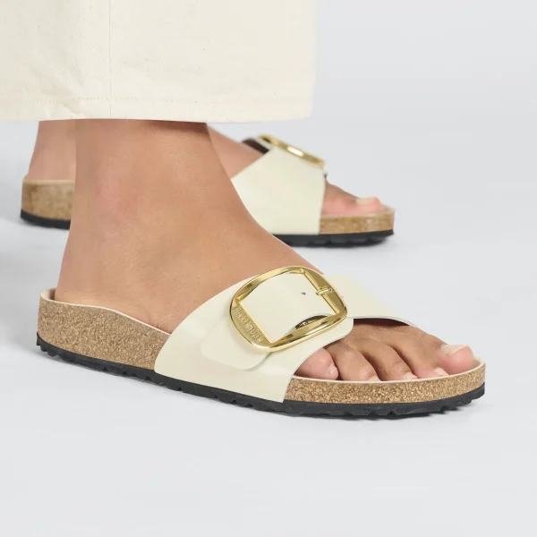 Madrid Big Buckle Naturleder Lack-Birkenstock Flash Sale
