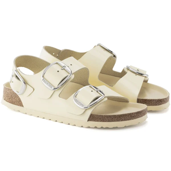 Milano Big Buckle Naturleder Lack-Birkenstock Sale